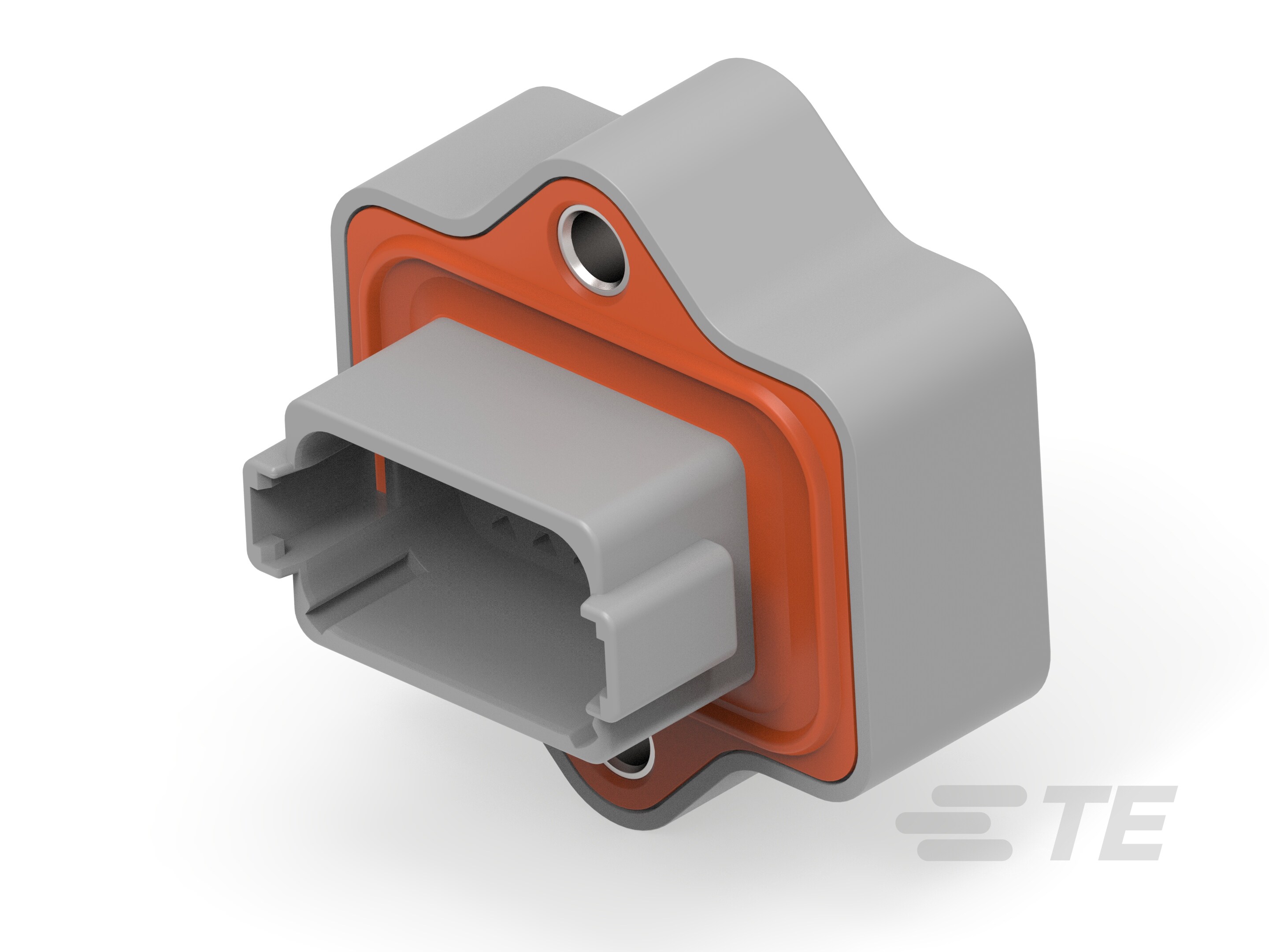 REC, 12P, GRY, N, CAP, FLANGE, A-DT04-12PA-LE05