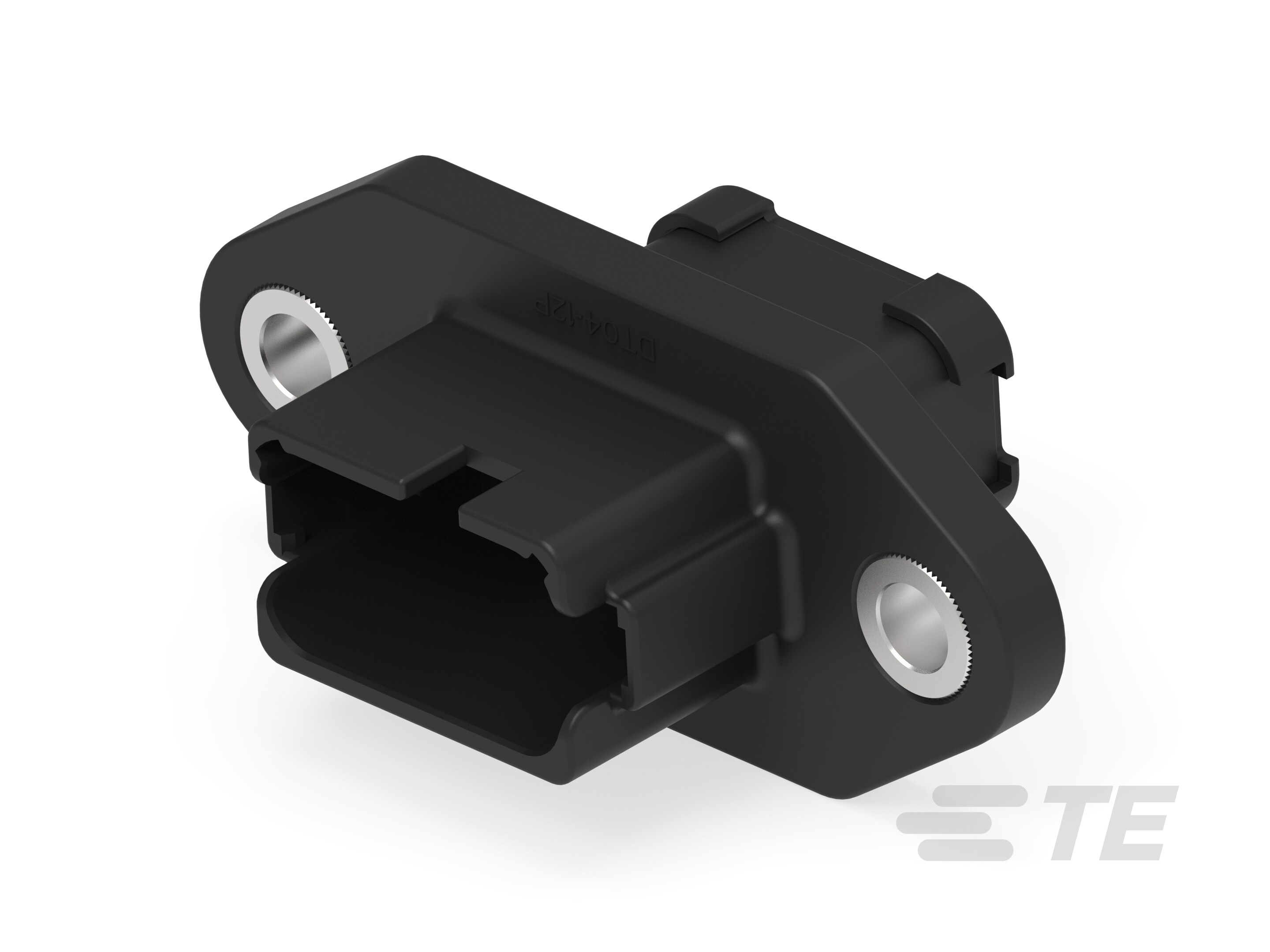 REC, 12P, BLK, N, CAP, FLANGE, A-DT04-12PA-LE17