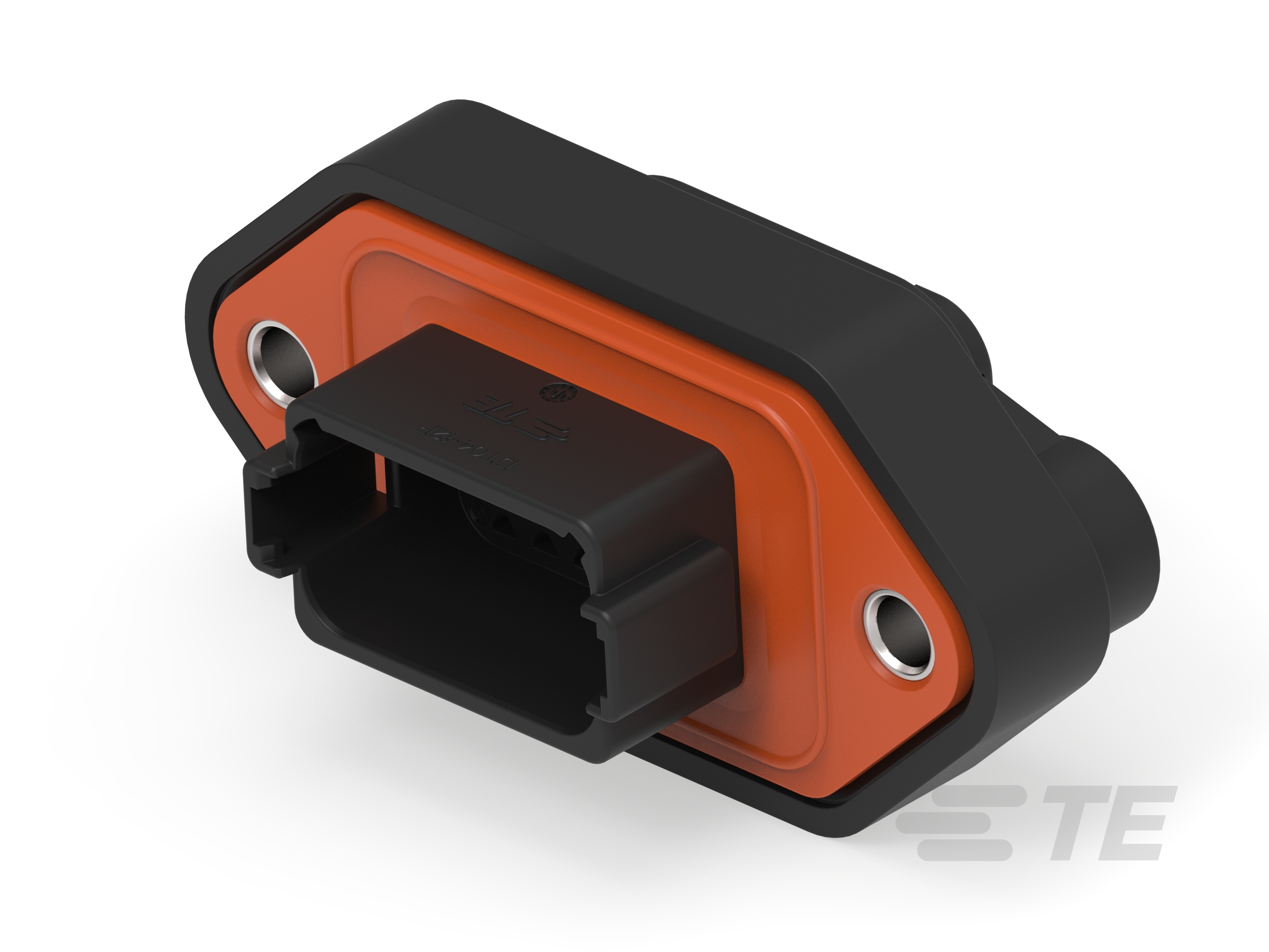 REC, 12P, BLK, E, CAP, FLANGE, A-DT04-12PA-LE20