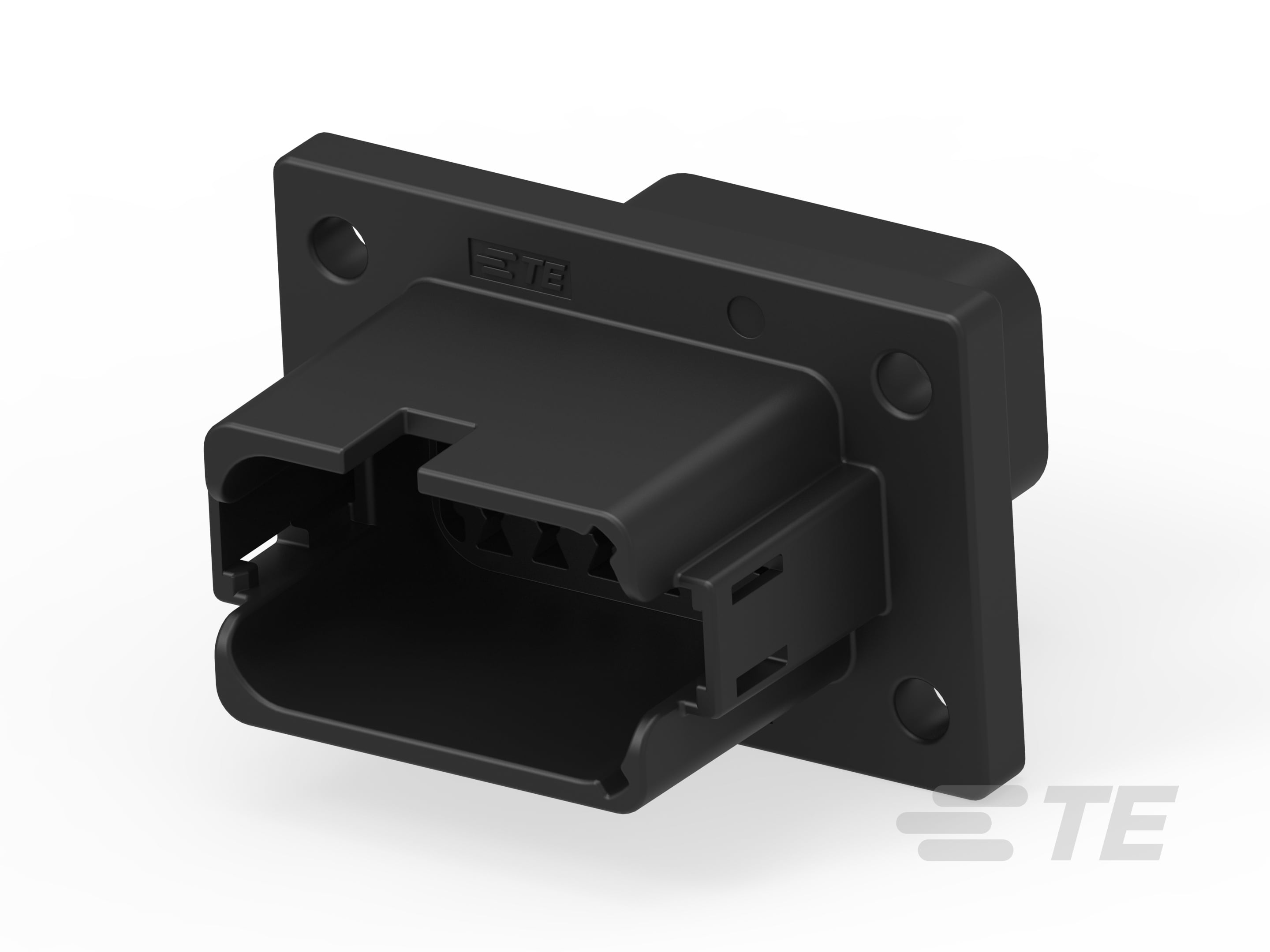 REC, 12P, BLK, E, ENH KEY, FLANGE, B-DT04-12PB-BL13