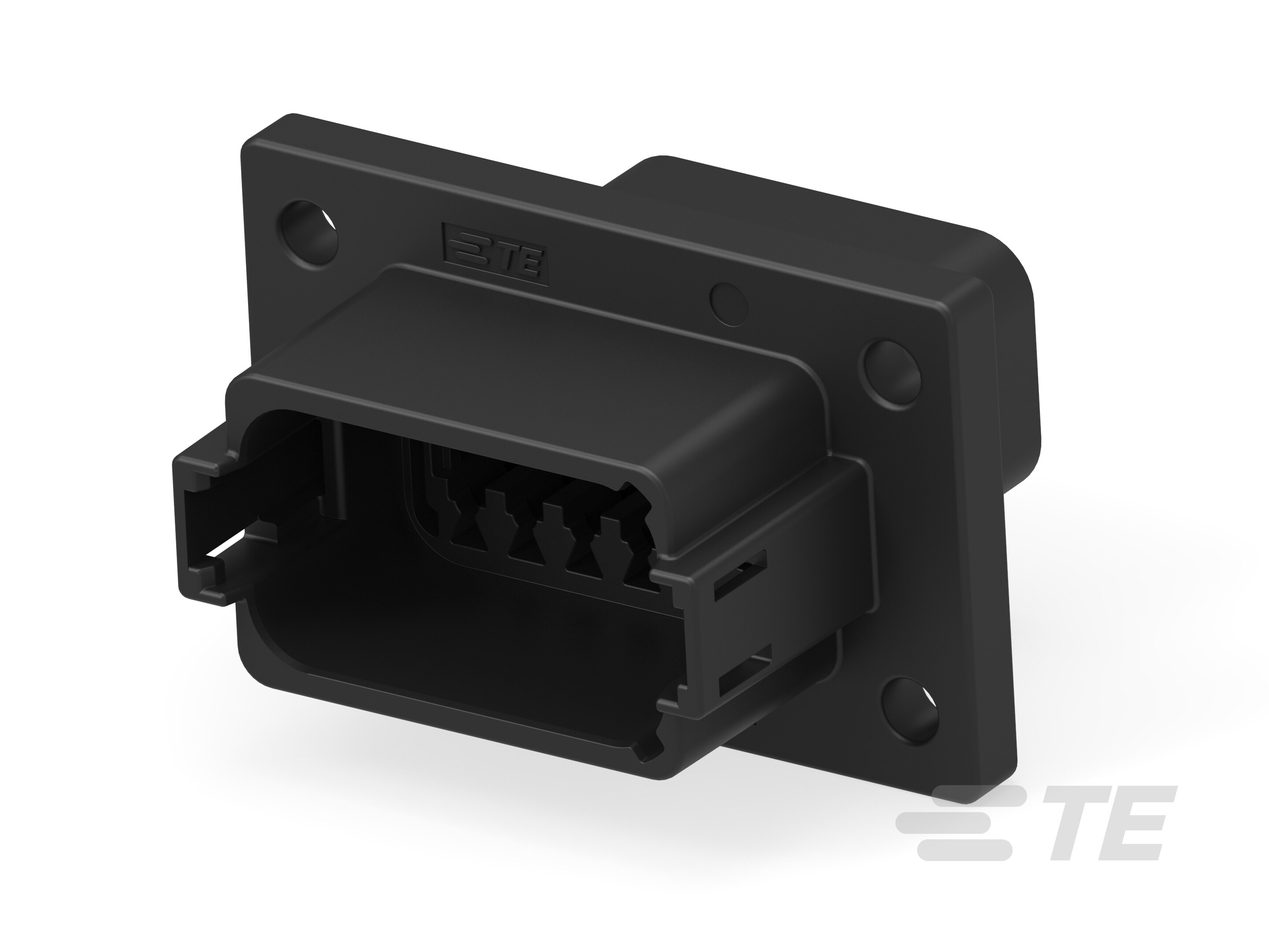 REC, 12P, BLK, E, FLANGE, B-DT04-12PB-CL03