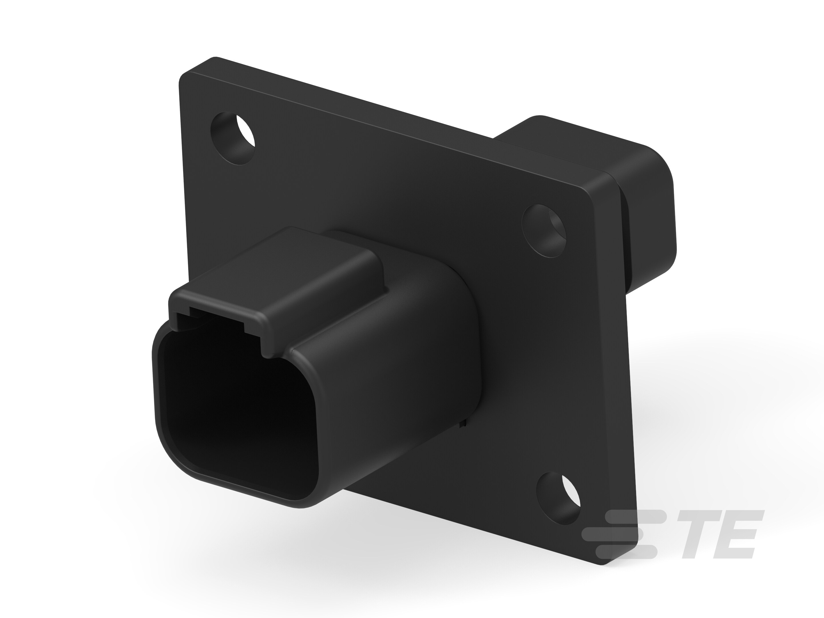 REC, 2P, BLK, N, FLANGE-DT04-2P-LE11