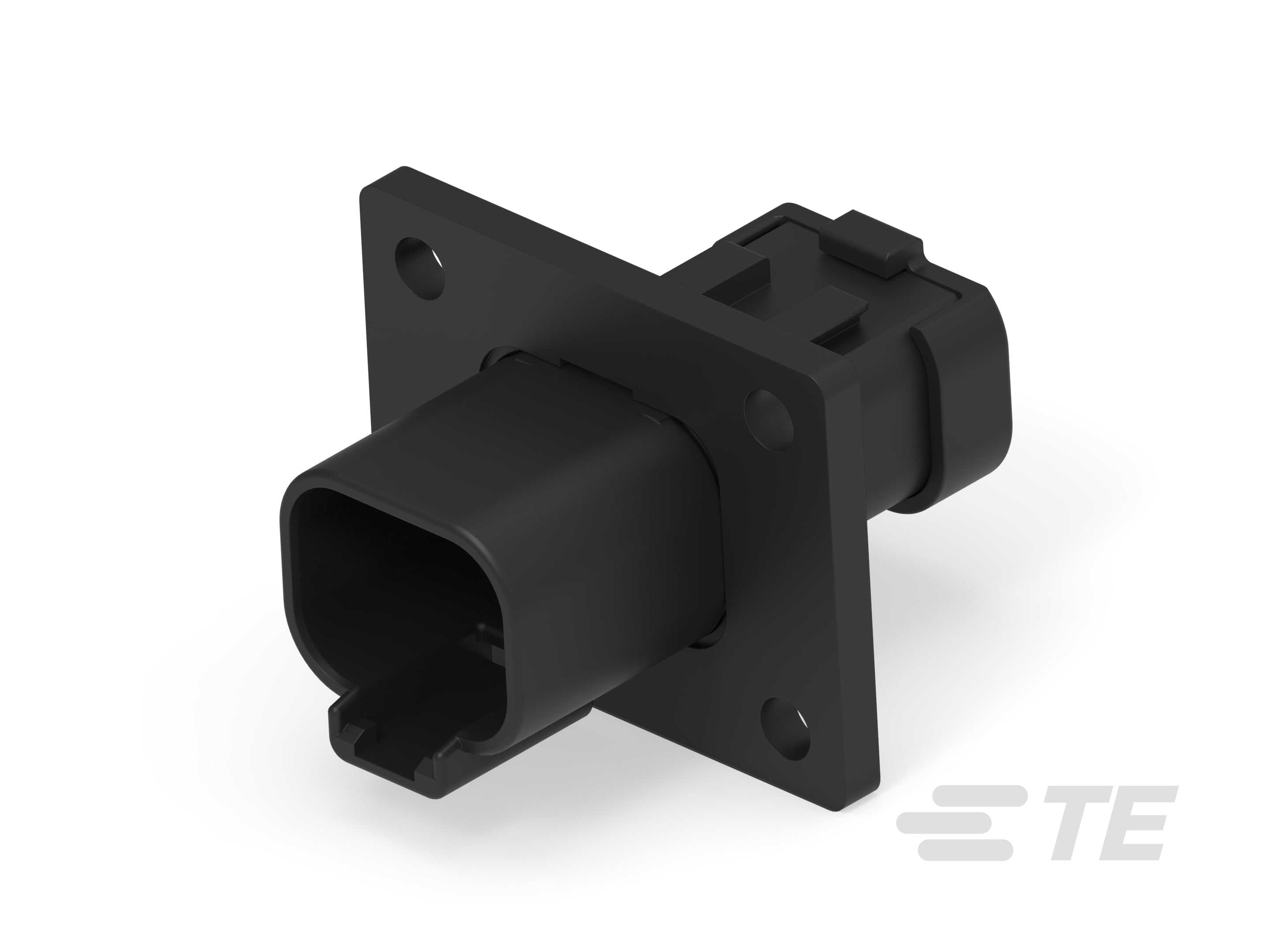 REC, 4P, BLK, E, CAP, FLANGE-DT04-4P-CL13