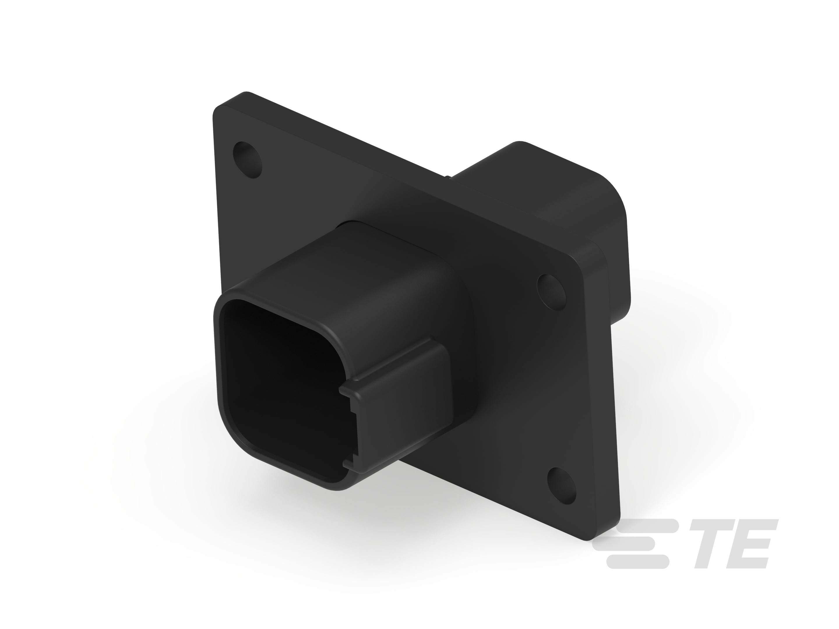 REC, 6P, BLK, E, FLANGE-DT04-6P-CL06