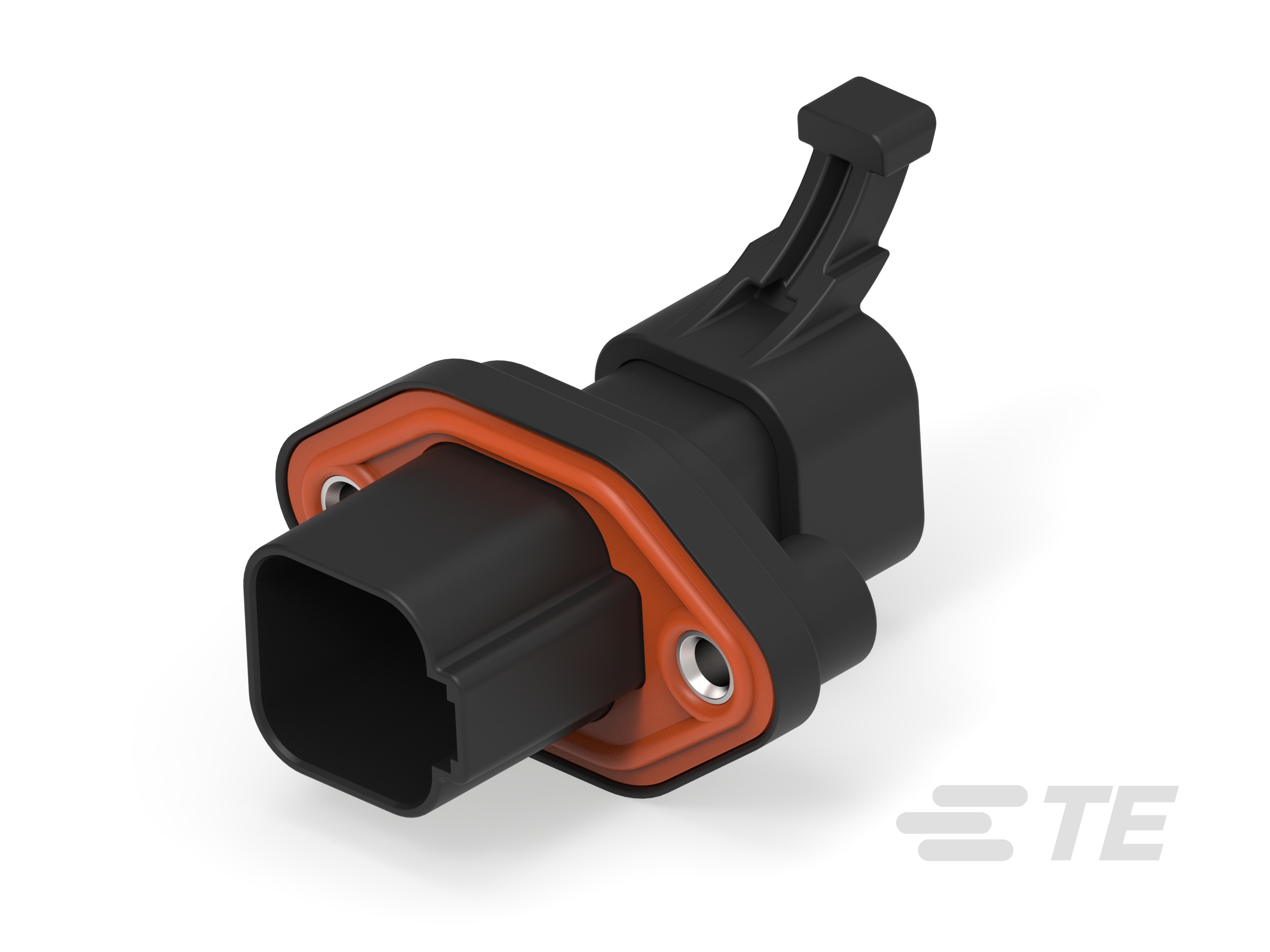 REC, 6P, BLK, E, TIE WRAP CAP, FLANGE-DT04-6P-CL10