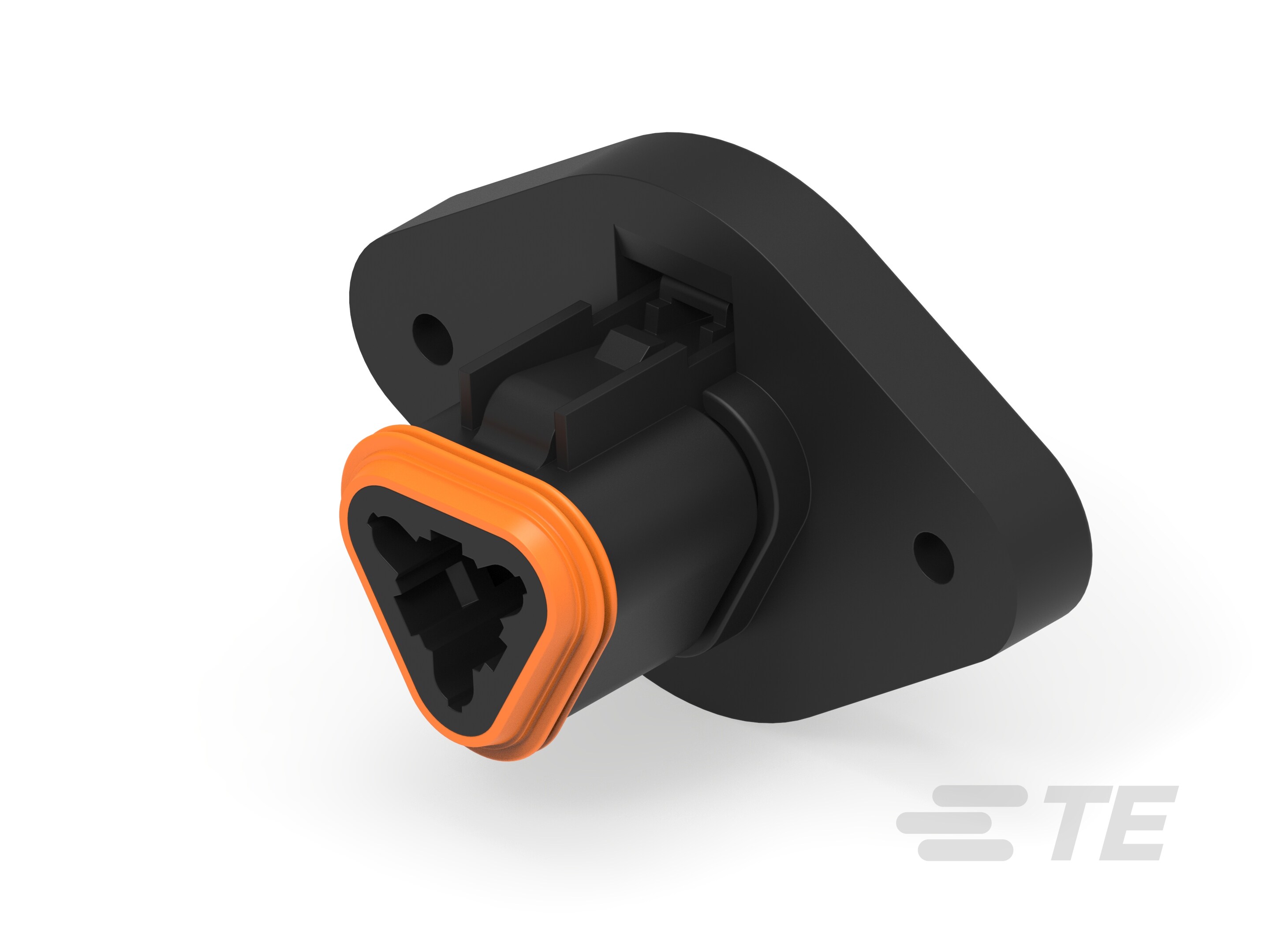 PLG, 3P, BLK, E, FLANGE CAP-DT06-3S-CL08