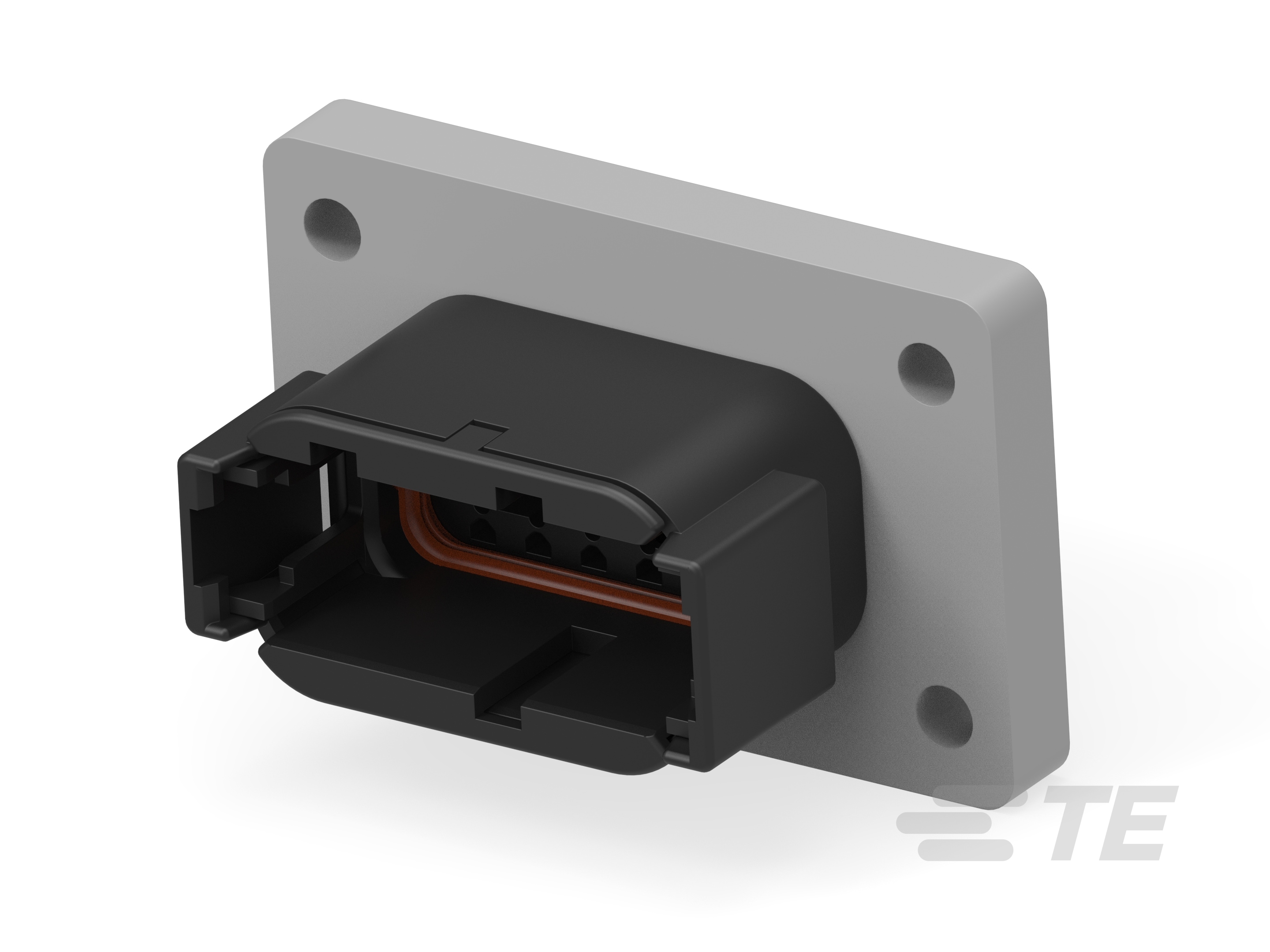 REC, 12P, BLK, N, FLANGE, B-DTM04-12PB-L012
