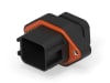 REC, 18P, BLK, N, FLANGE, NO INSERTS, B