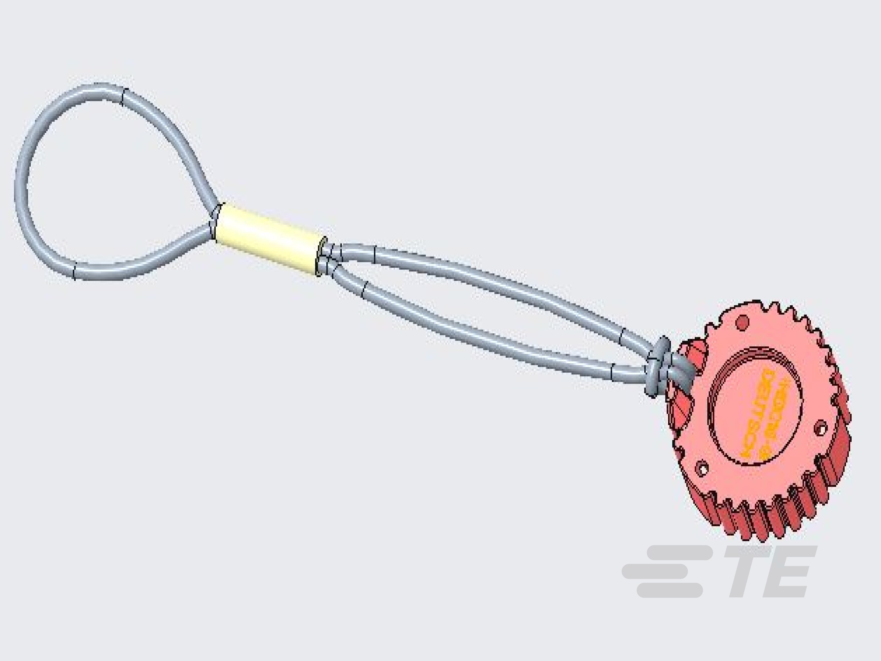 DUST CAP, 9P, REC, GRY, LANYARD, HD10-HDC16-9-JDL