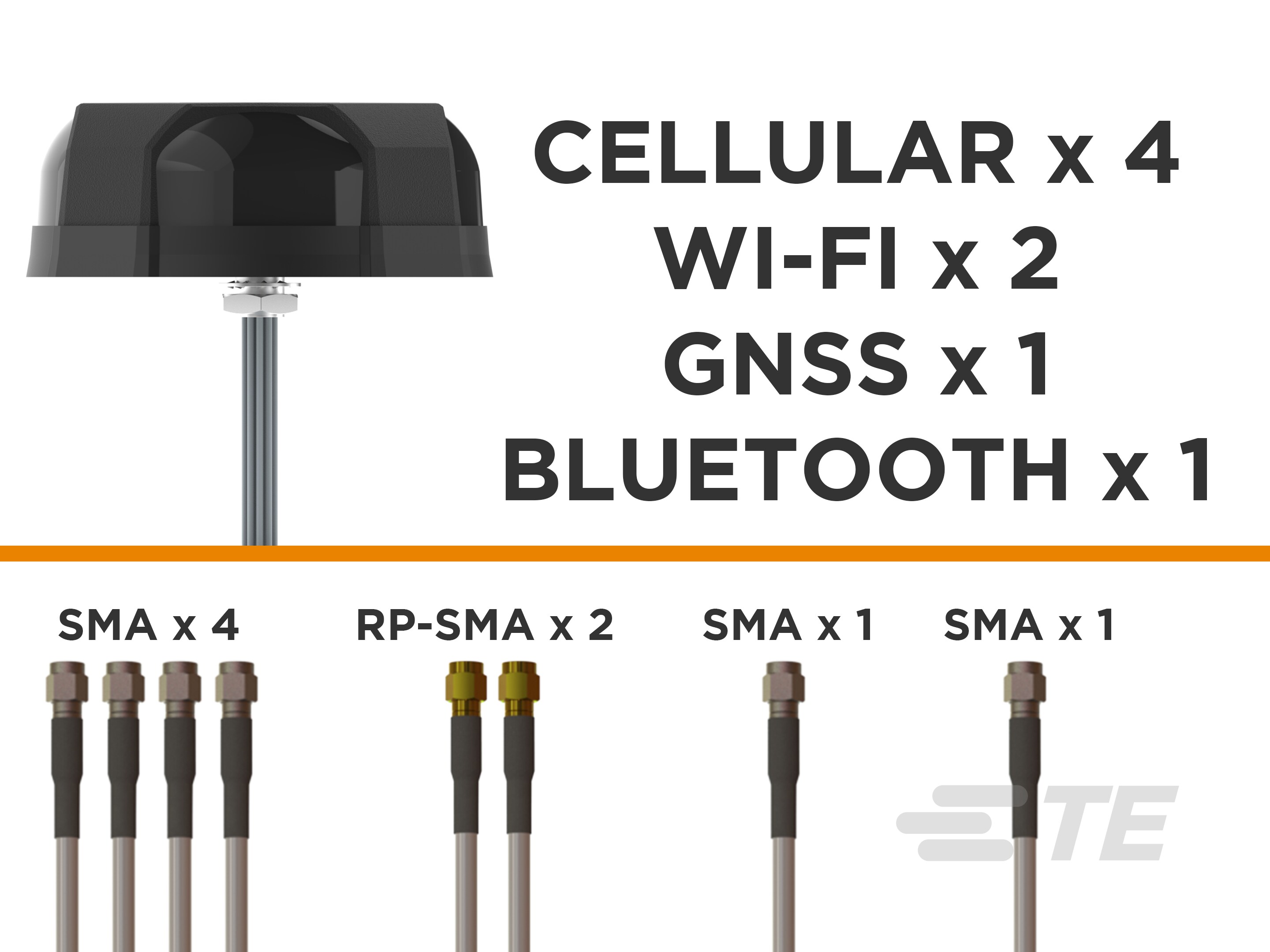 8-Port,4x 5G/LTE,2x WIFI,GNSS,BT,BLK-L000434-04