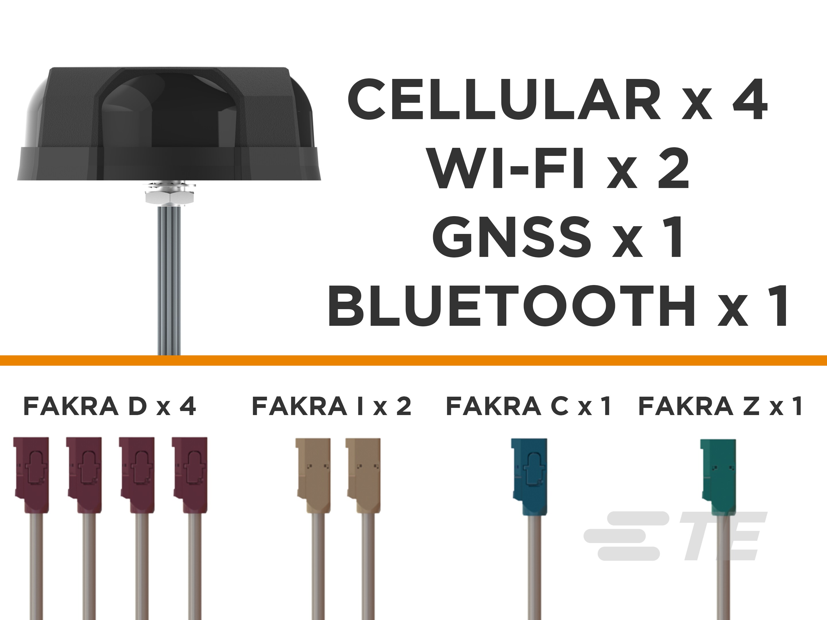 8-Port,4x 5G/LTE,2x WIFI,GNSS,BT,BLK-L000434-05