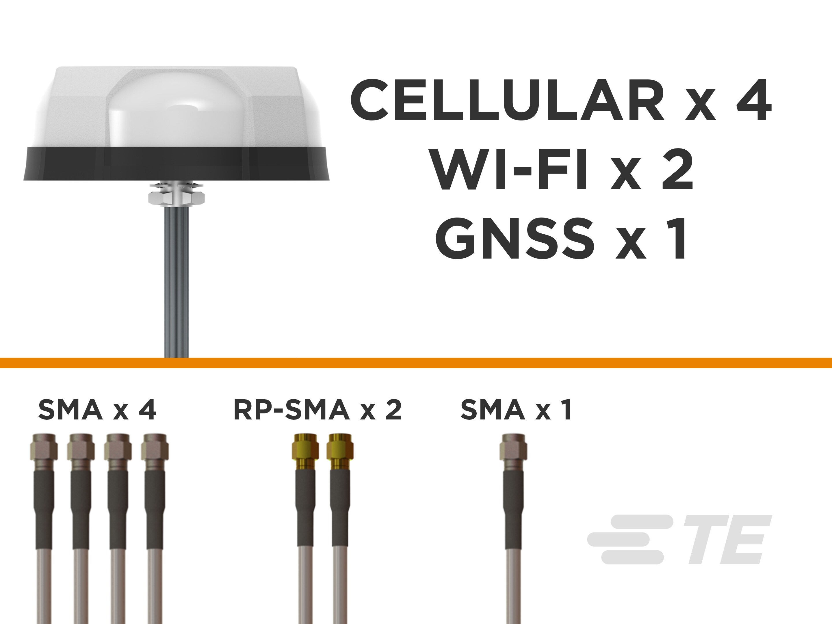 7-Port,4x 5G/LTE,2x WIFI,GNSS,WHT-L000434-09