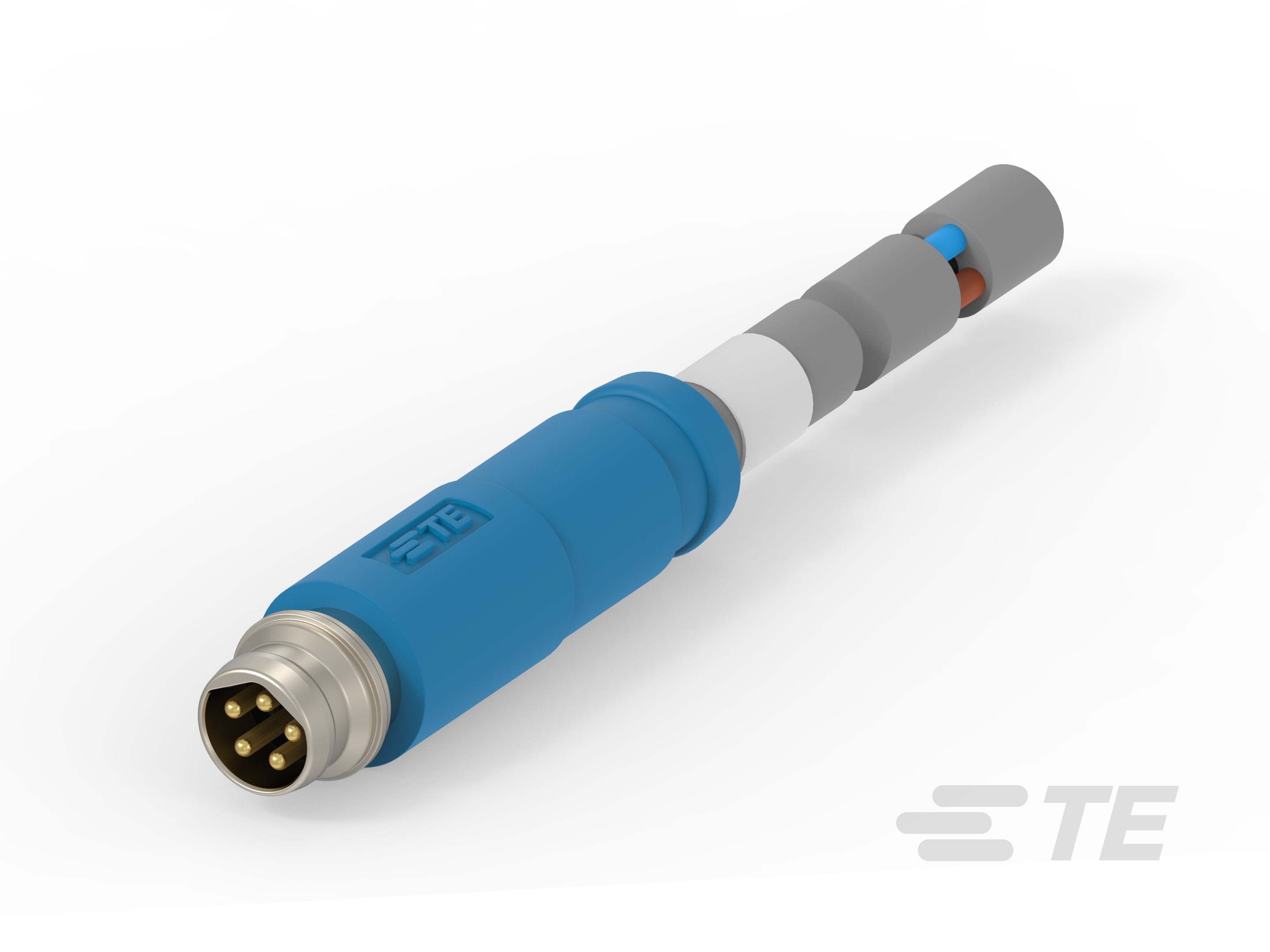 M8 MALE CORDSET,5PIN,ST,UN-SH,CP, 2M-T4051170405-020