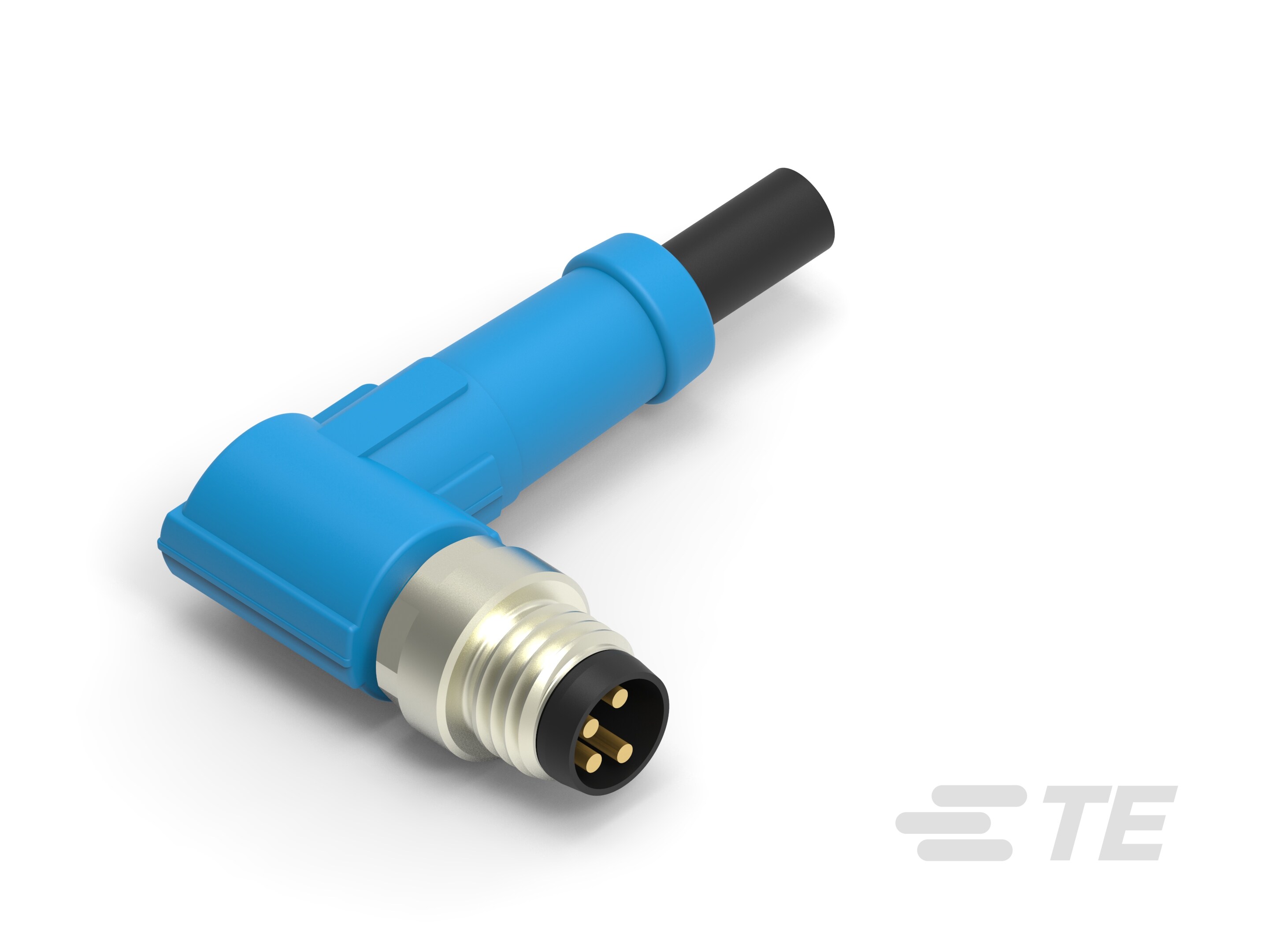 M8 CABLE RA MALE 3M 4P PVC CABLE-T4051210004-004