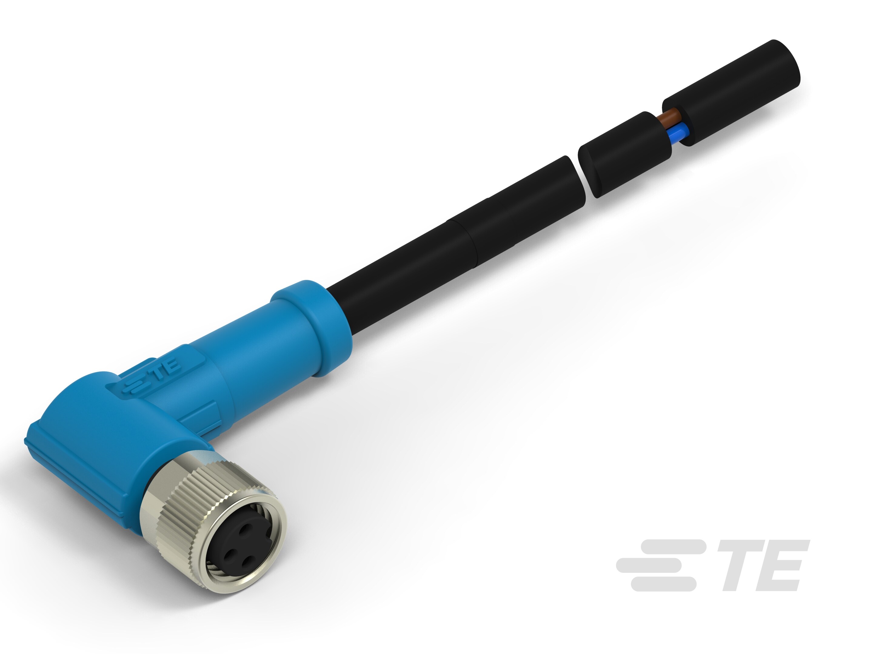 M8 CABLE RA FEMALE 1.5M 3P PVC CABLE-T4051410003-003