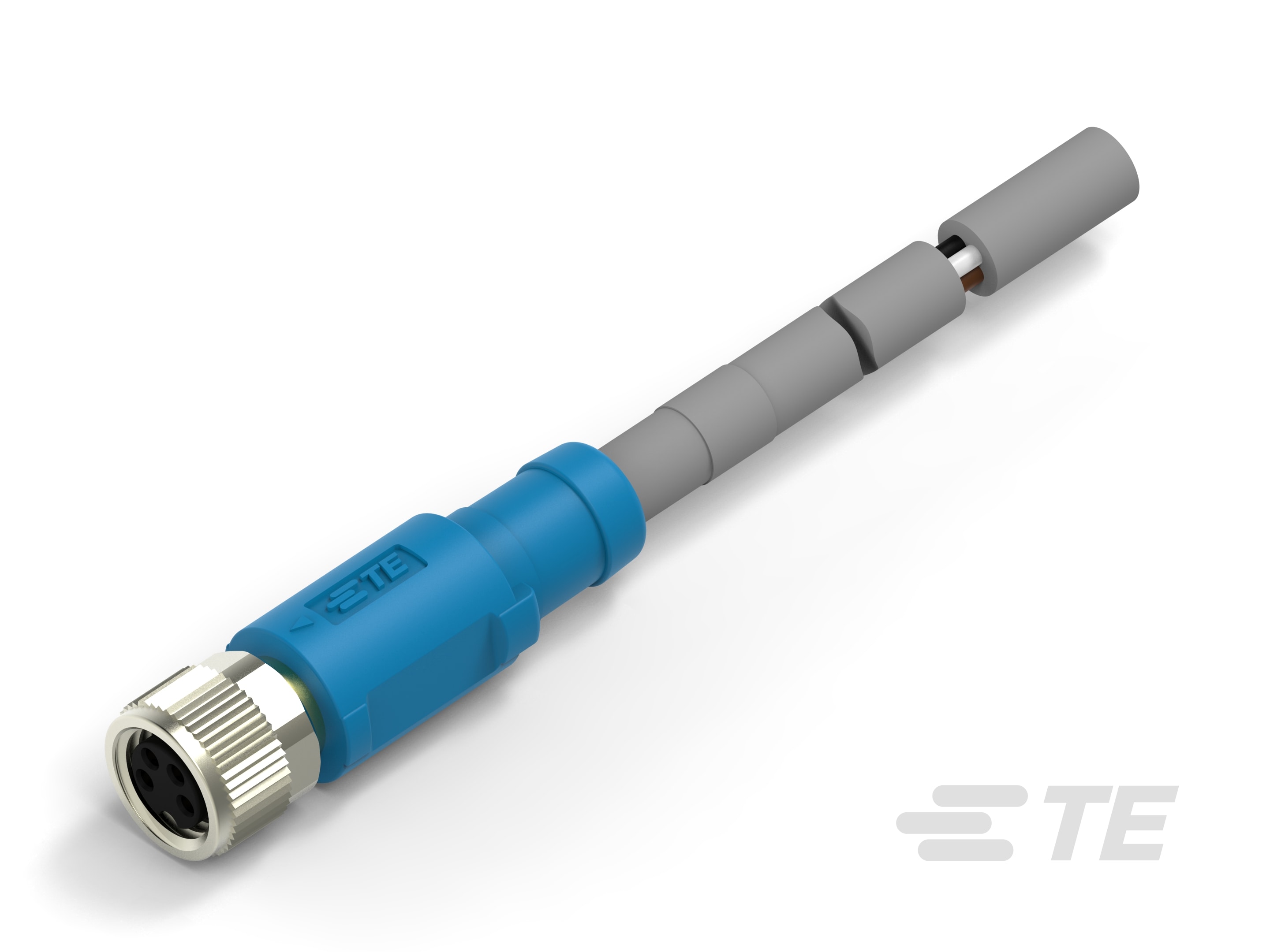 M8 CABLE ST FEMALE 1.0M 4POS PUR CABLE-T4061320004-002