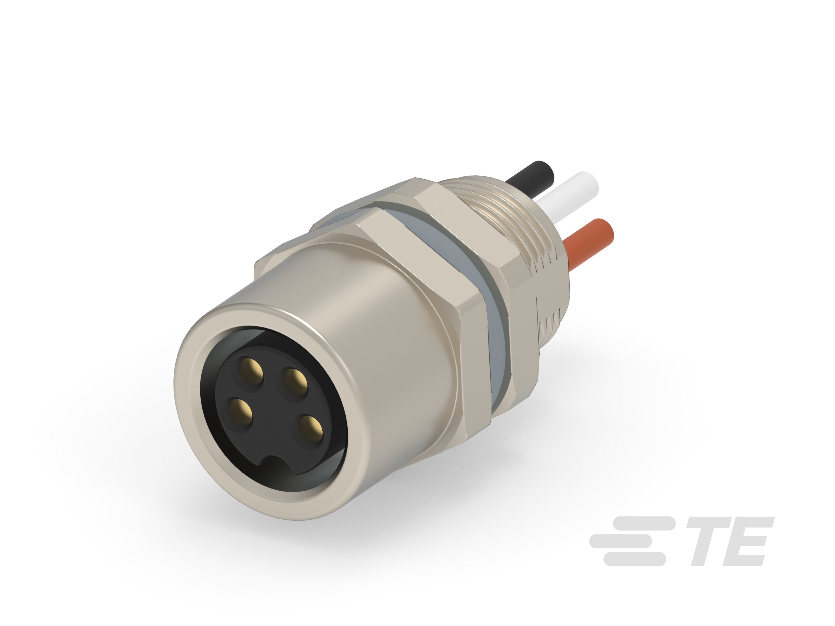 M8.FMLE.PNLFRONT.4POS.STR WIRE-T4073014041-001