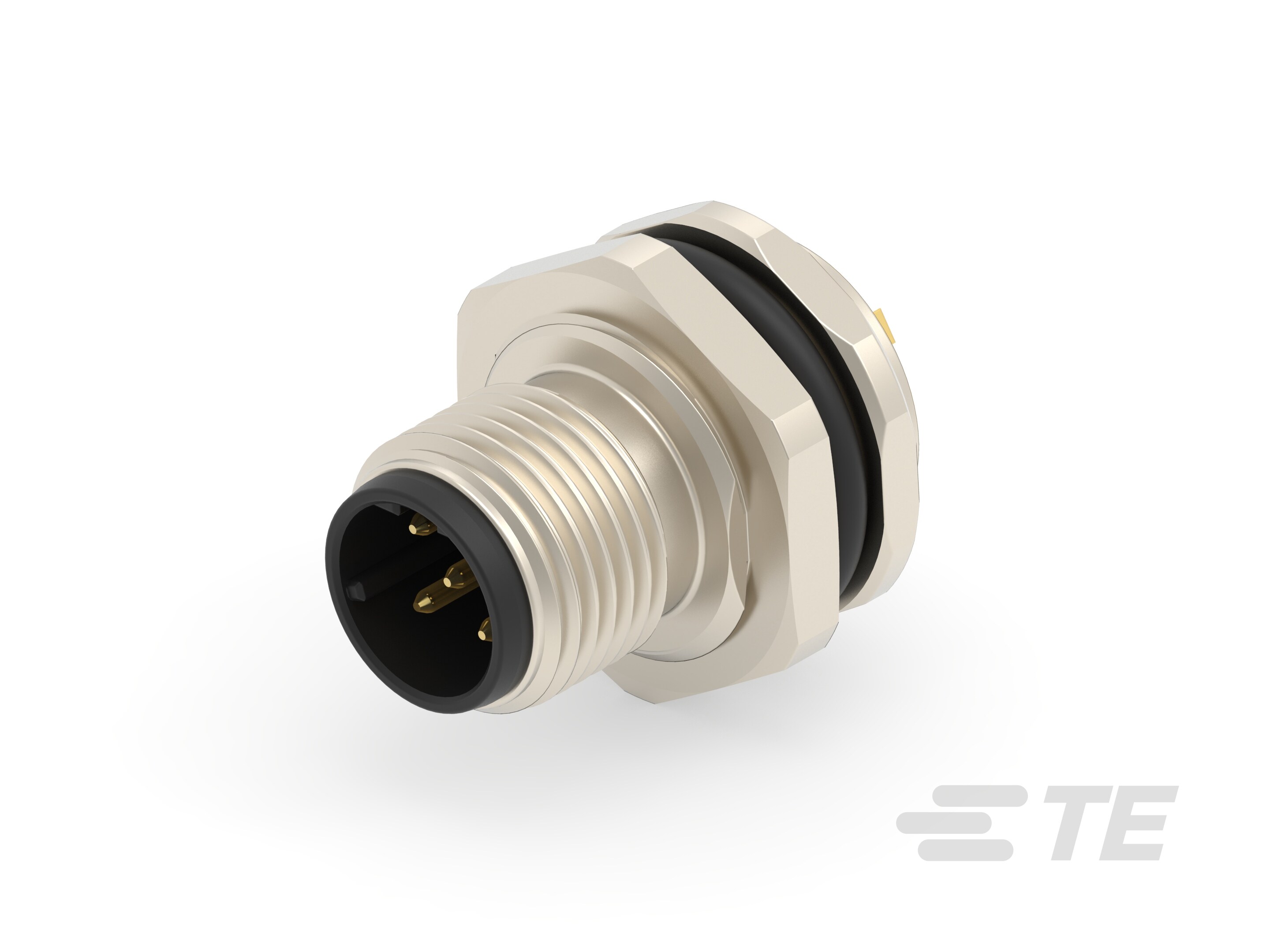 M12,REAR MOUNT,MALE,D,5P,SOLDER WIRE-T4130512051-000