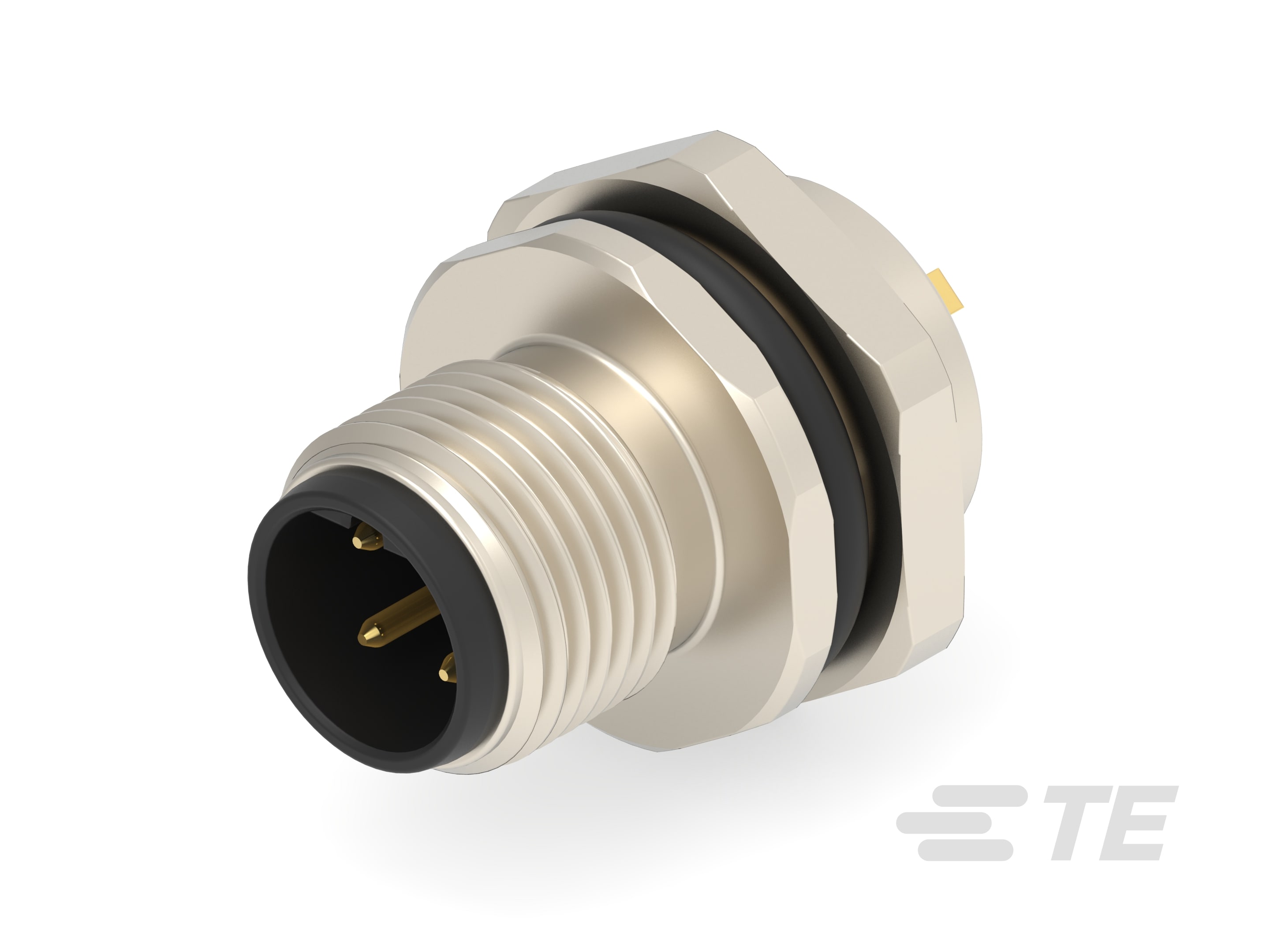 M12,FRONT MOUNT,MALE,B,4P,SOLDER WIRE-T4132412041-000