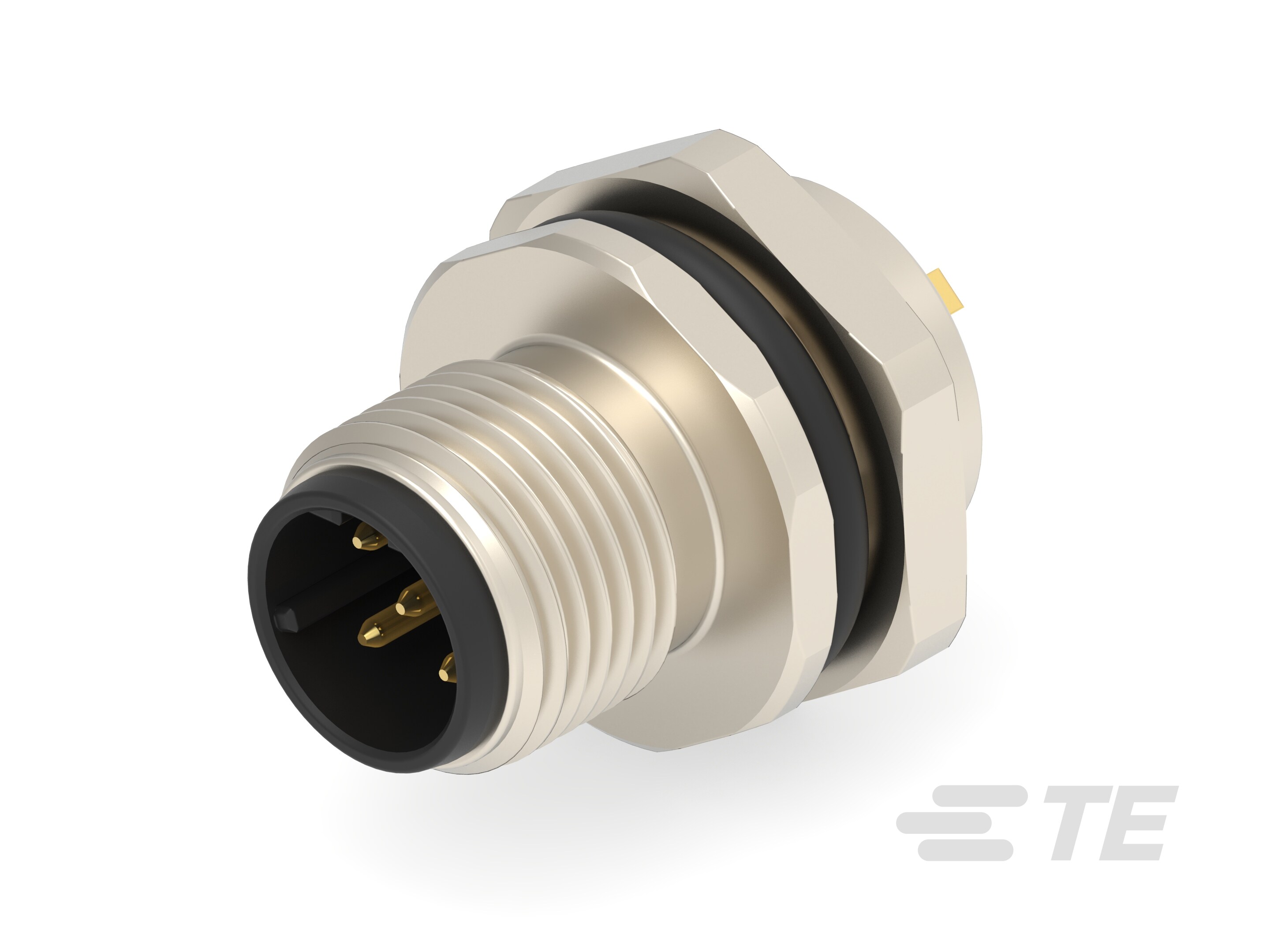 M12,FRONT MOUNT,MALE,D,5P,SOLDER WIRE-T4132512051-000
