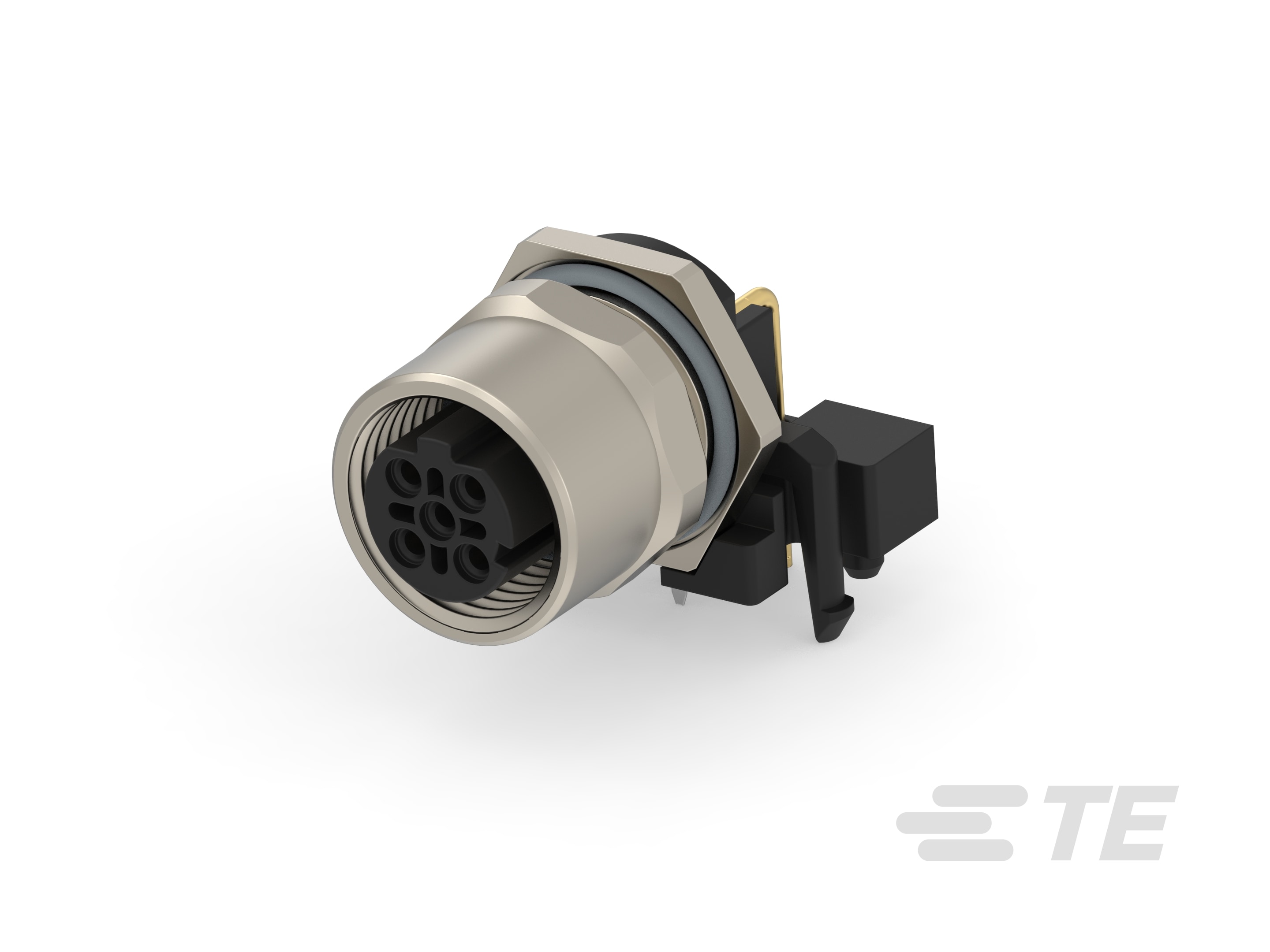 M12 R/A F PNL STAMPED PIN D-CODE 4P SHLD-T4145535041-001