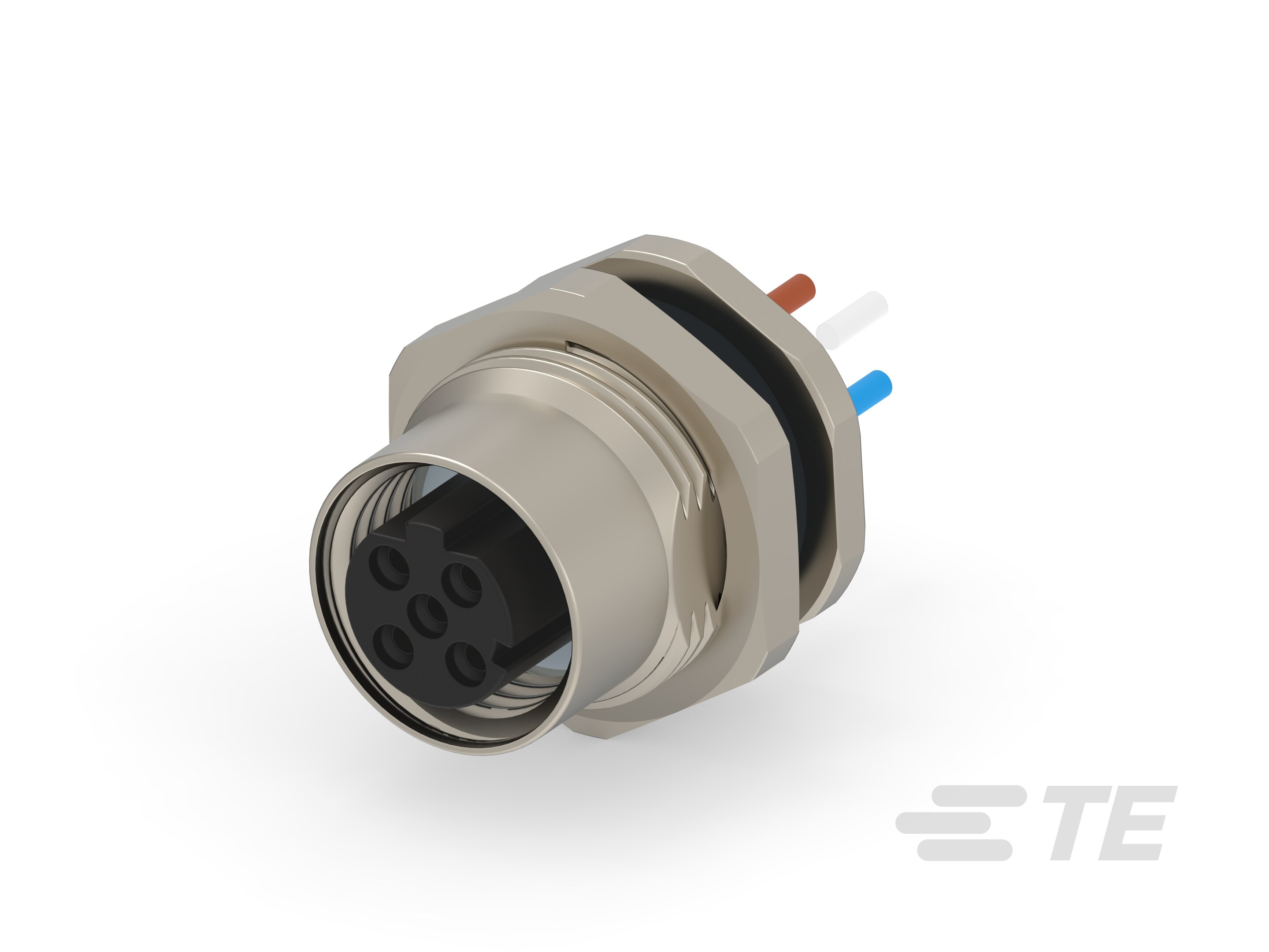M12,REAR MOUNTING,FEMALE,D,4P,0.2M WIRE-T4171110504-001