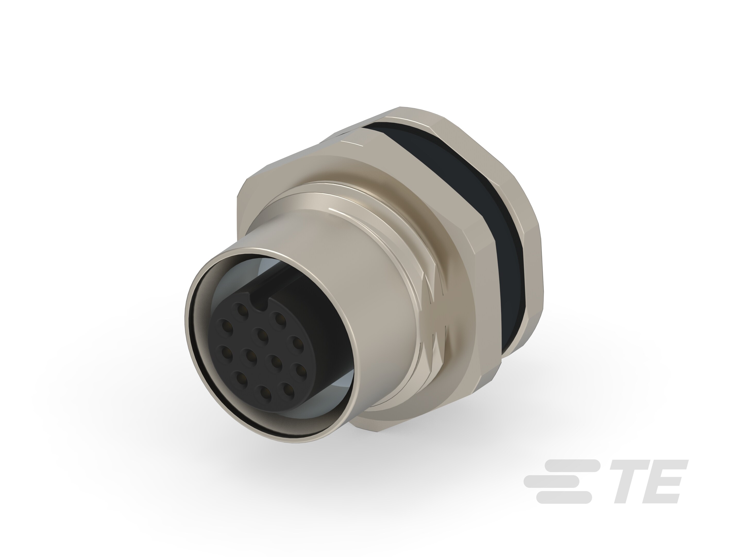 M12,REAR MOUNT,FEMALE, A, 12P, 0.5M WIRE-T4171130012-002