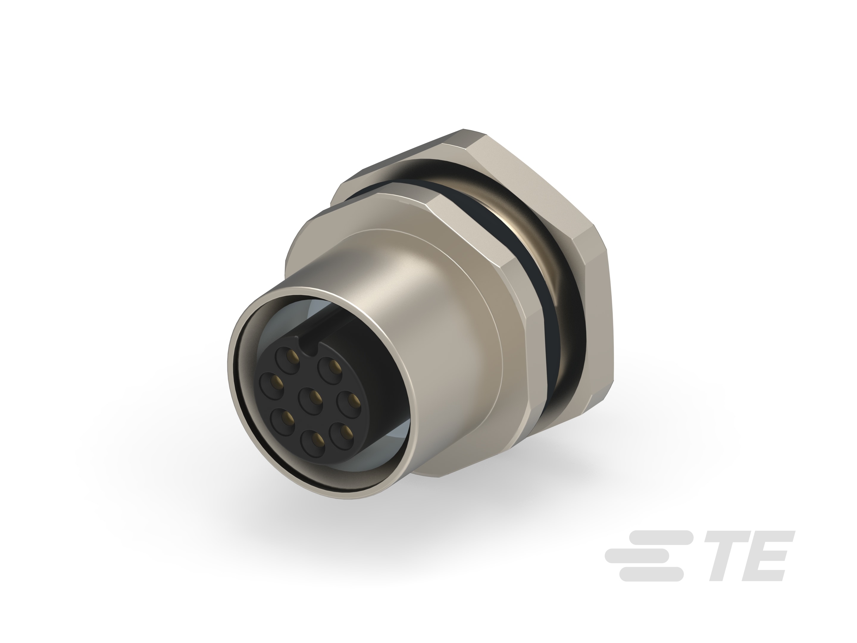 M12,FRONT MOUNT,FEMALE, A, 8P, 0.5M WIRE-T4171320008-002