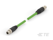 M12 X-code 8pin Male to Male Cable Assembly, Cat6A Polyurethane 26AWG Shielded-CAT-SI113-M1X