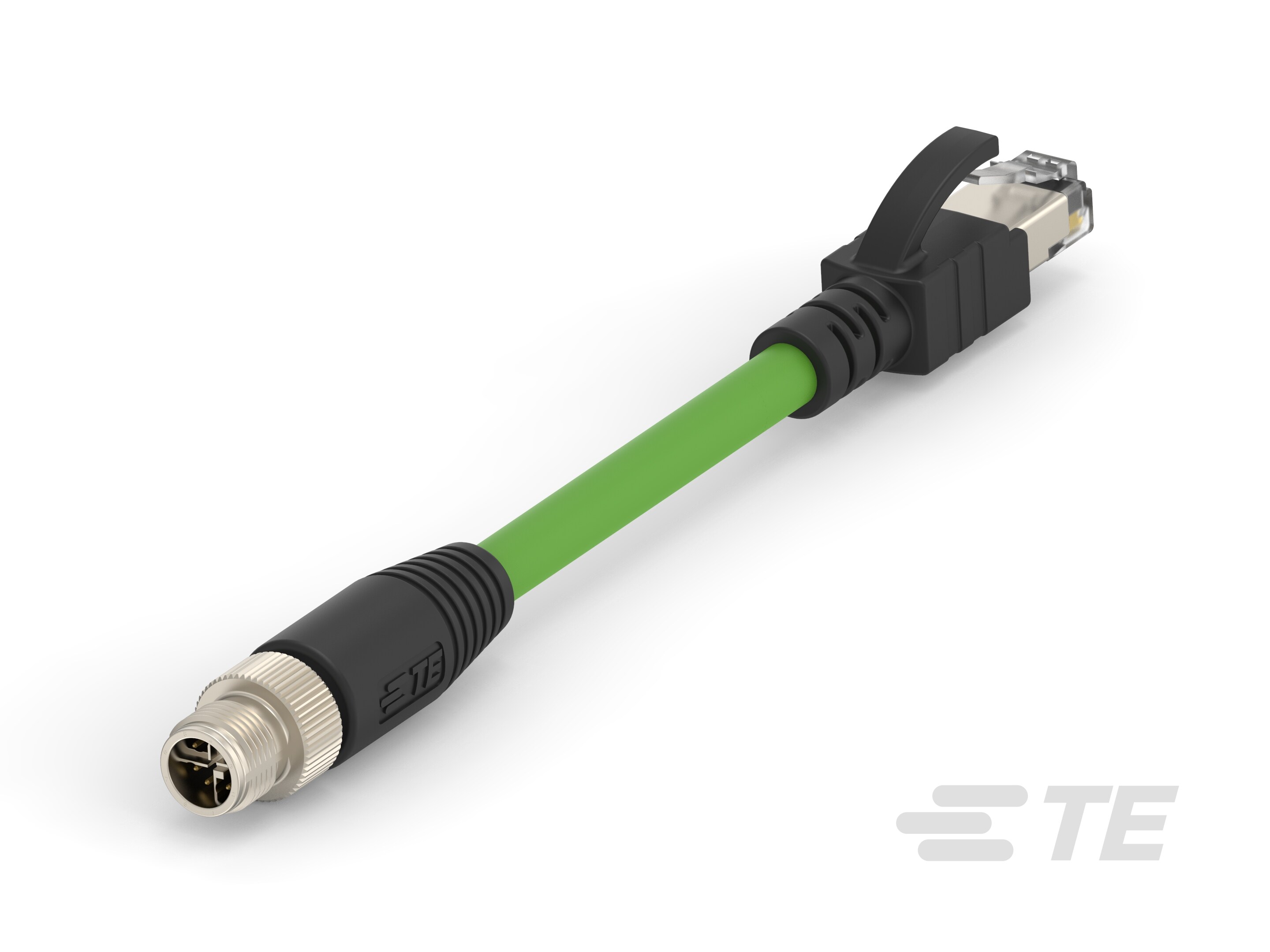 Conjunto de cabos código M12 X de 8 pinos de macho para RJ45, Cat6A poliuretano 26AWG blindado-CAT-SI113-M1ZA