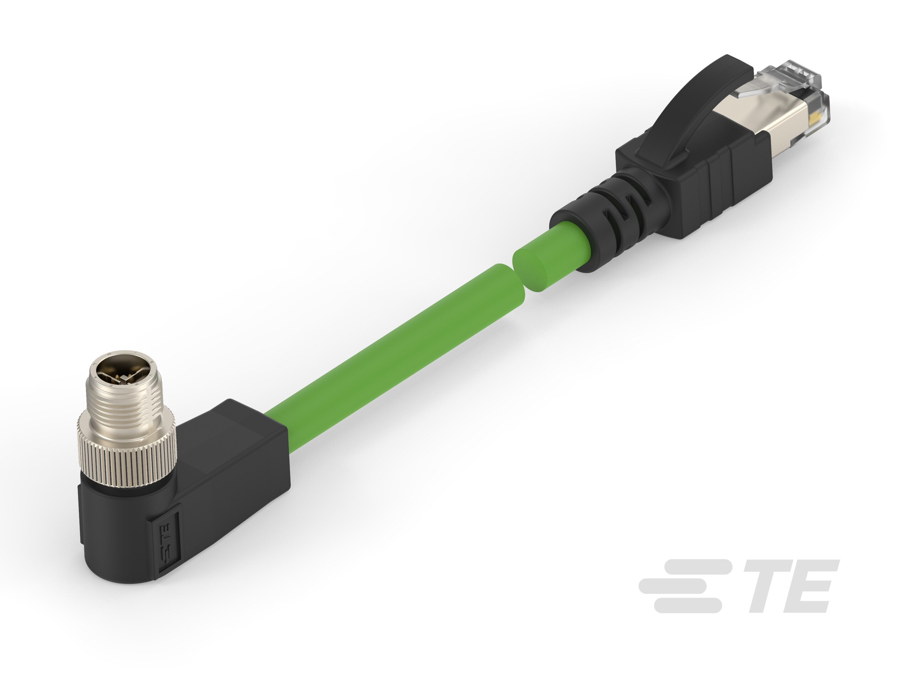 M12 X-code 8pin Male to RJ45 Cable Assembly, Cat6A Polyurethane 26AWG Shielded-CAT-SI113-M1U