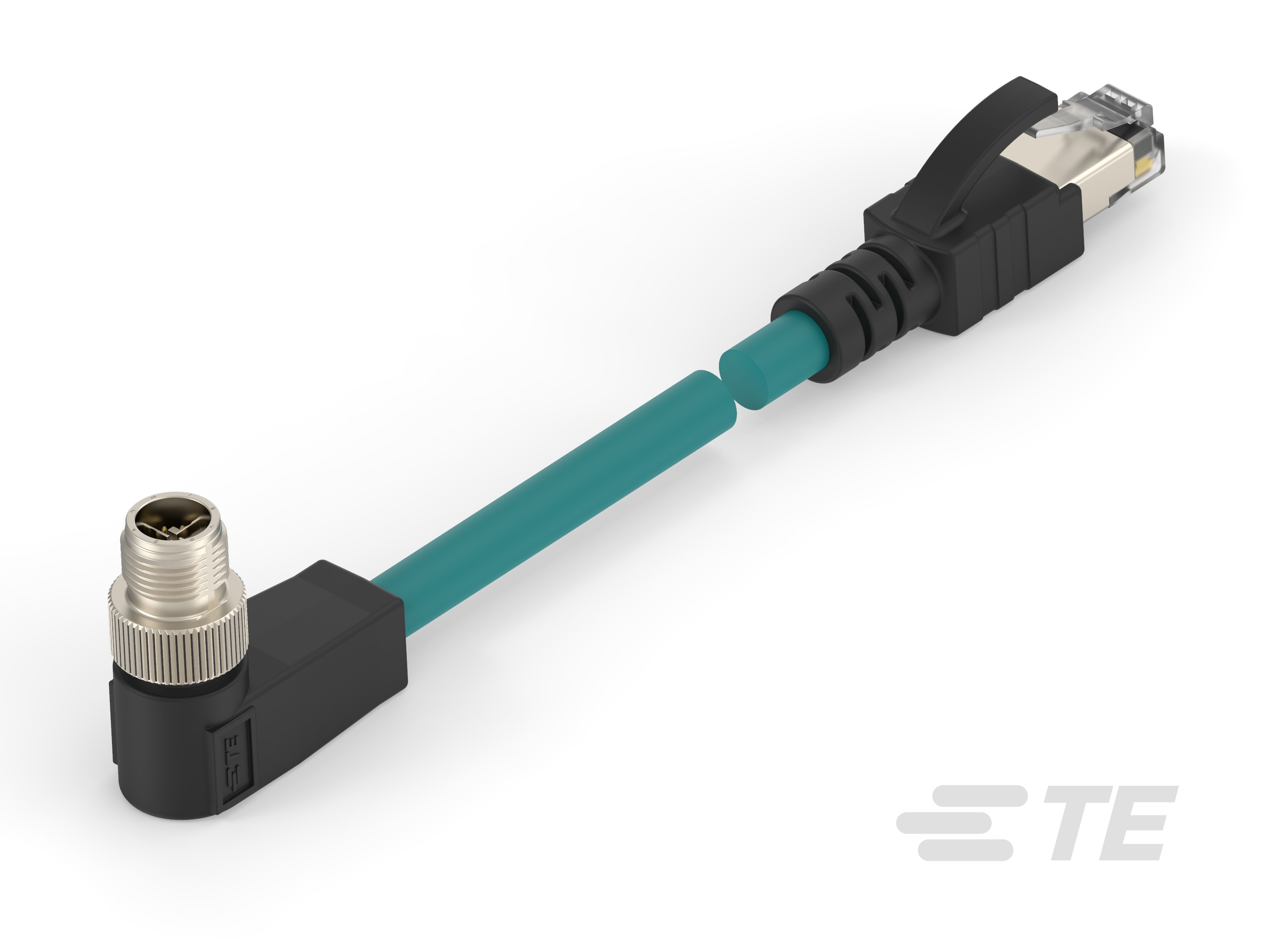 Conjunto de cabos machos código M12 X de 8 pinos para RJ45, Cat6A TPE 26 AWG Blindado-CAT-SI113-M1V