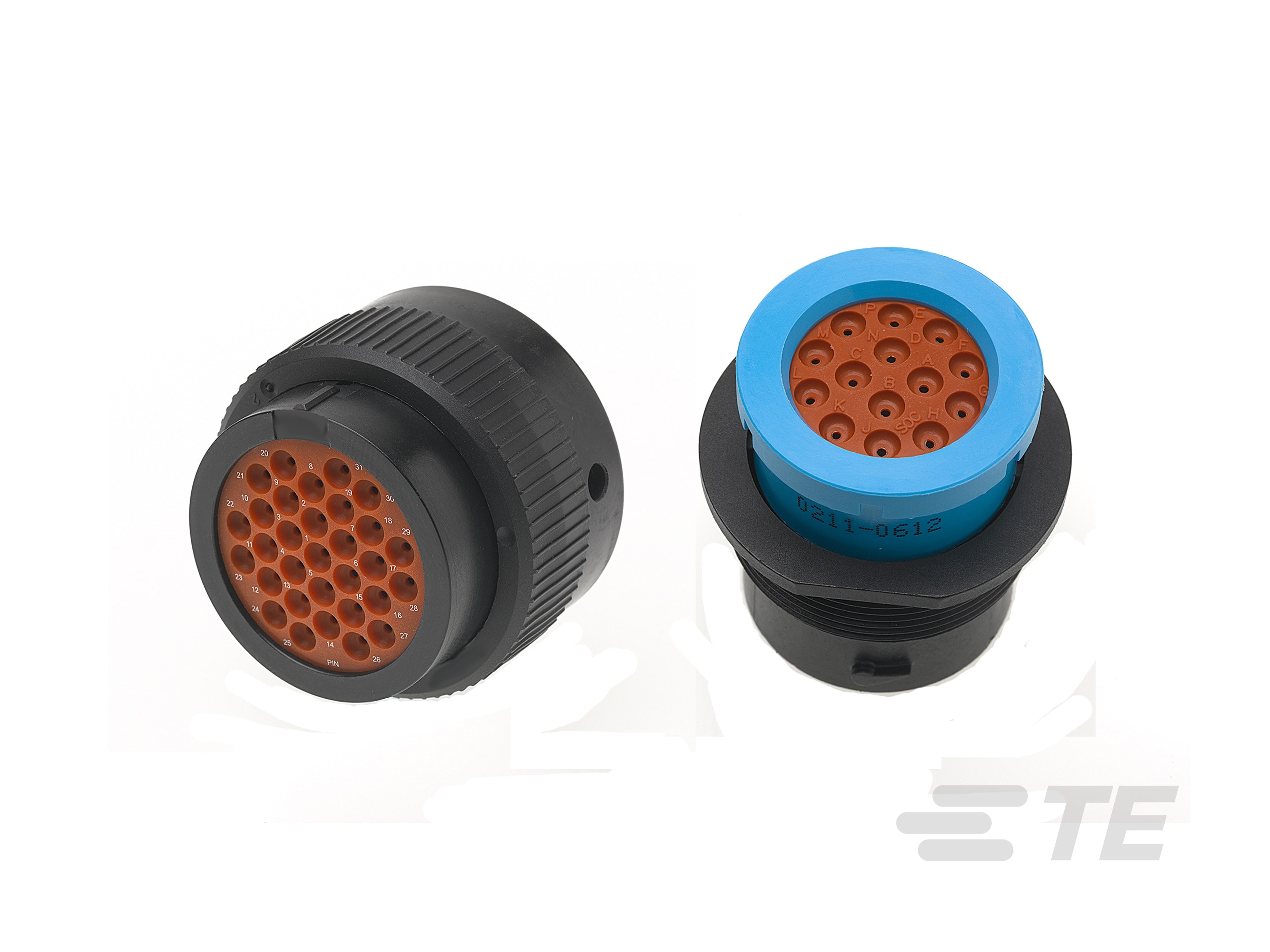 SHELL 18-14CKT PLUG W/PIN BLUE W/LIP-2600000-1