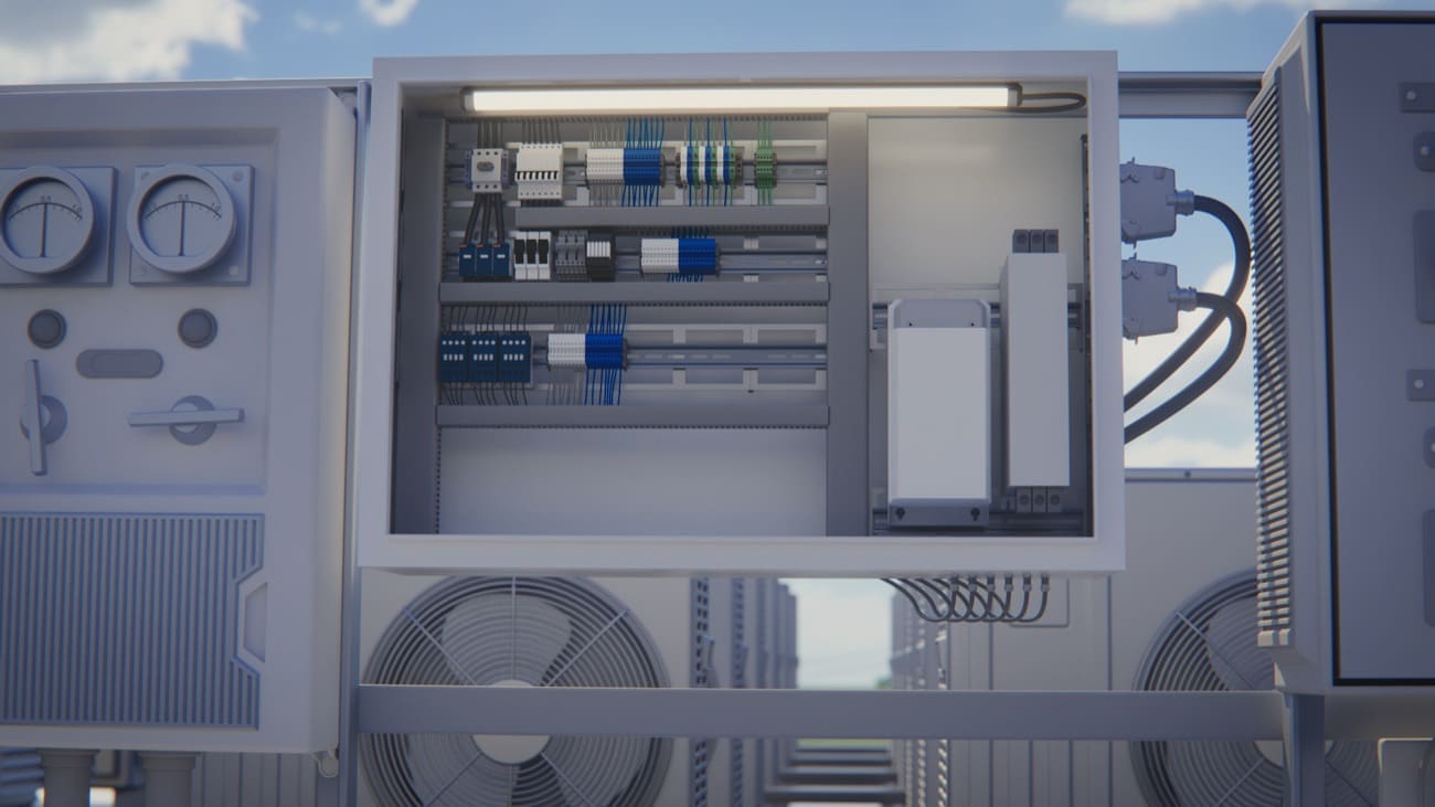 HVAC control panel installation