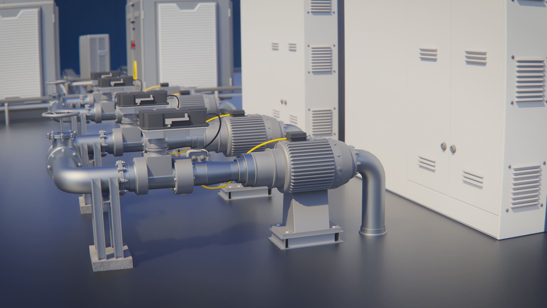 Industrial pump and valve assembly