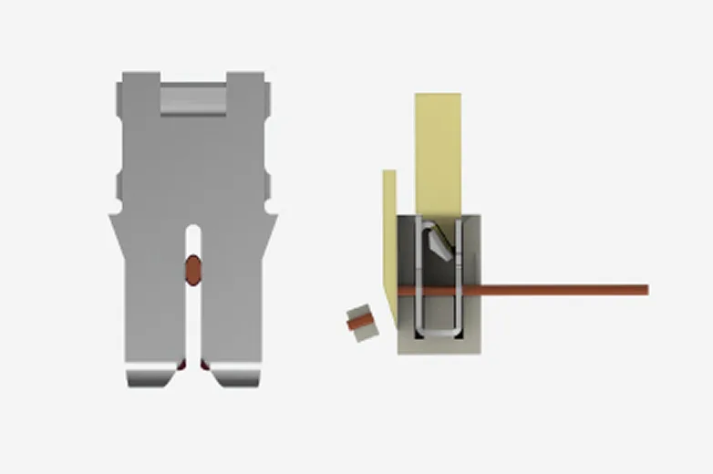 Completed terminal electrical contact
