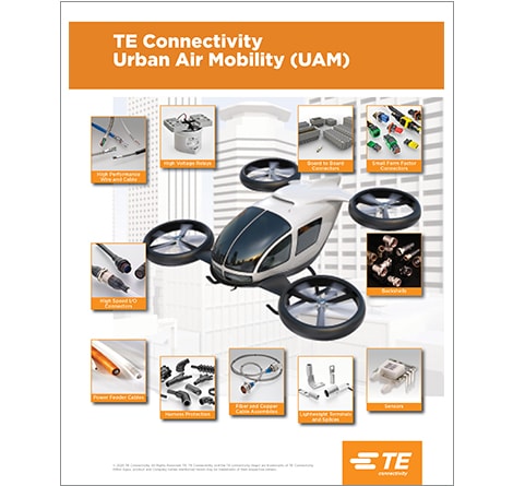 TE の eVTOL システム向け製品ラインナップ