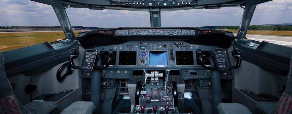 Intérieur d’un avion.