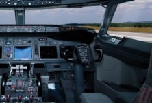 interior de um avião.
