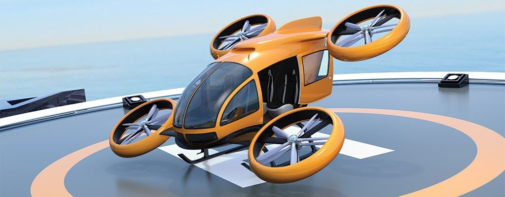 eVTOL on Launch Pad