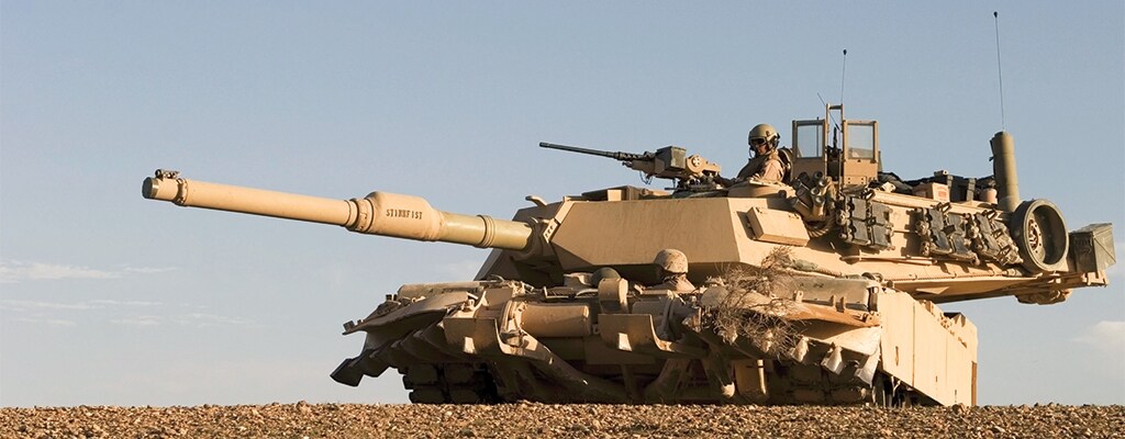 tank in desert