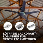 Lötfreie Lackdraht-Lösungen für Deckenventilatormotoren