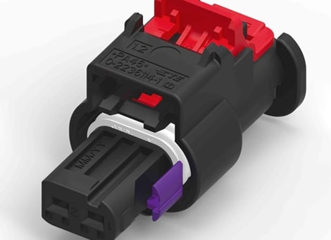 Conector HPF 1.2 con sombra gris sobre fondo blanco