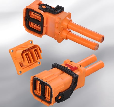 Sealed EV high-voltage connectors using silicone rubber cable and interface seals