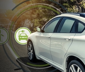 Automóveis de mobilidade elétrica e híbrida.