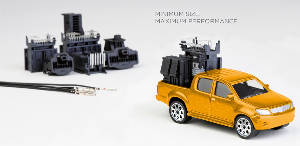 Toy car with products, Miniaturization