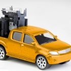 Carro de brinquedo com produtos, Miniaturização