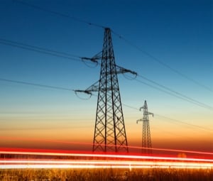 Mast eines Hochspannungs-Stromversorgungssystems.