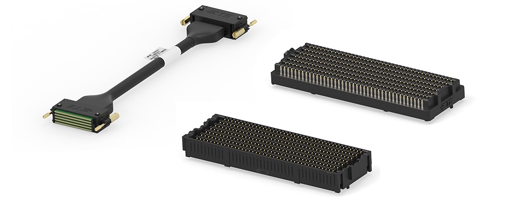 TE Connectivity’s 56G MezzaWave connectors and cable assemblies
