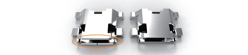 Micro USB com flange versus sem flange